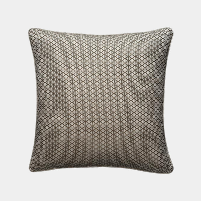 Brook Tan Textured Jacquard Weave Cushion