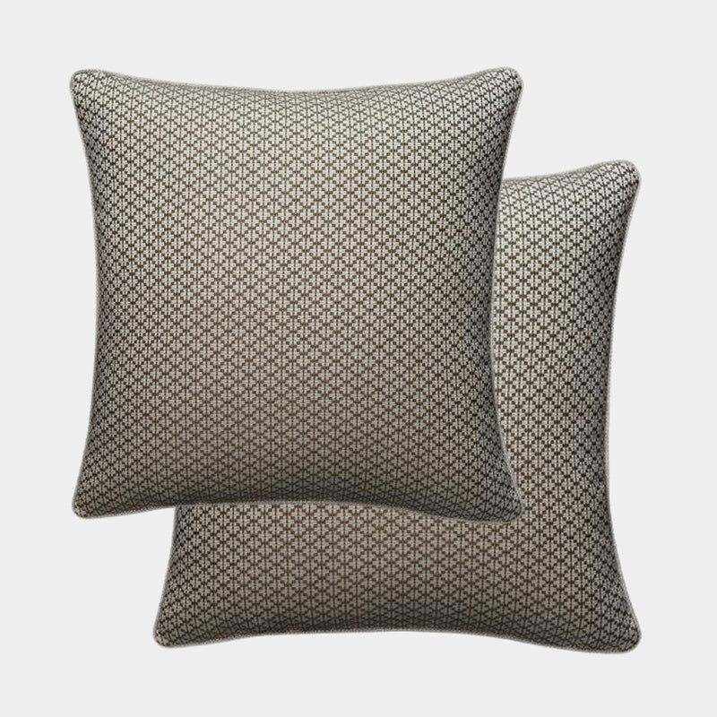 Brook Tan Textured Jacquard Weave Cushion