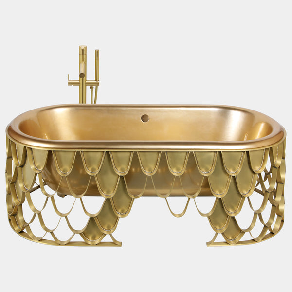 Brushed Brass & Iron Bathtub