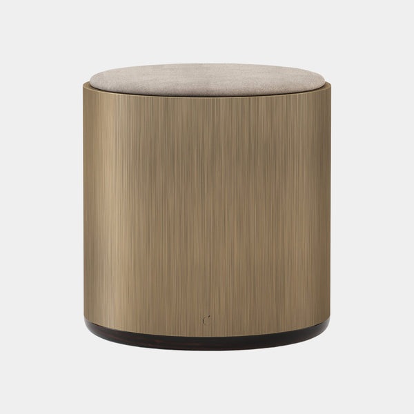 Brushed Bronze Luxury Round Stool