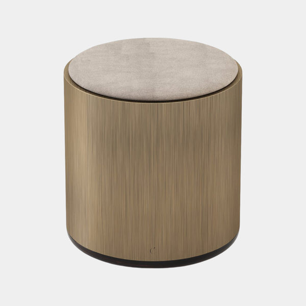 Brushed Bronze Luxury Round Stool