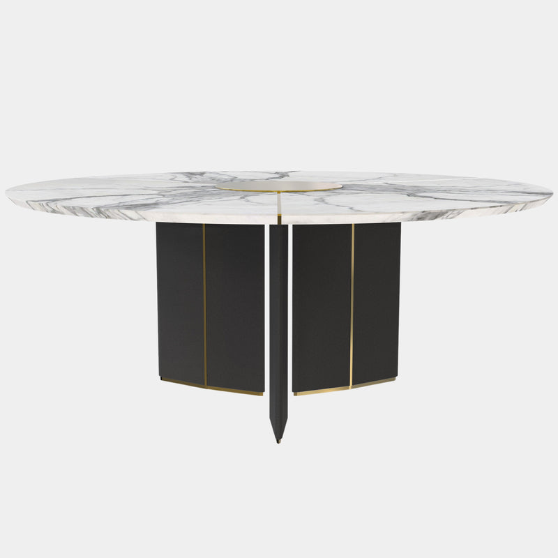 Carrara Marble Round Luxury Dining Table