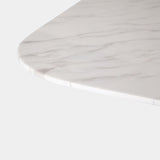 Cartão Brushed Gunmetal Dining Table with White Marble