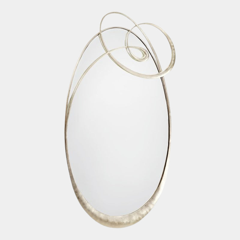 Champagne Silver Leaf Scolpito Mirror