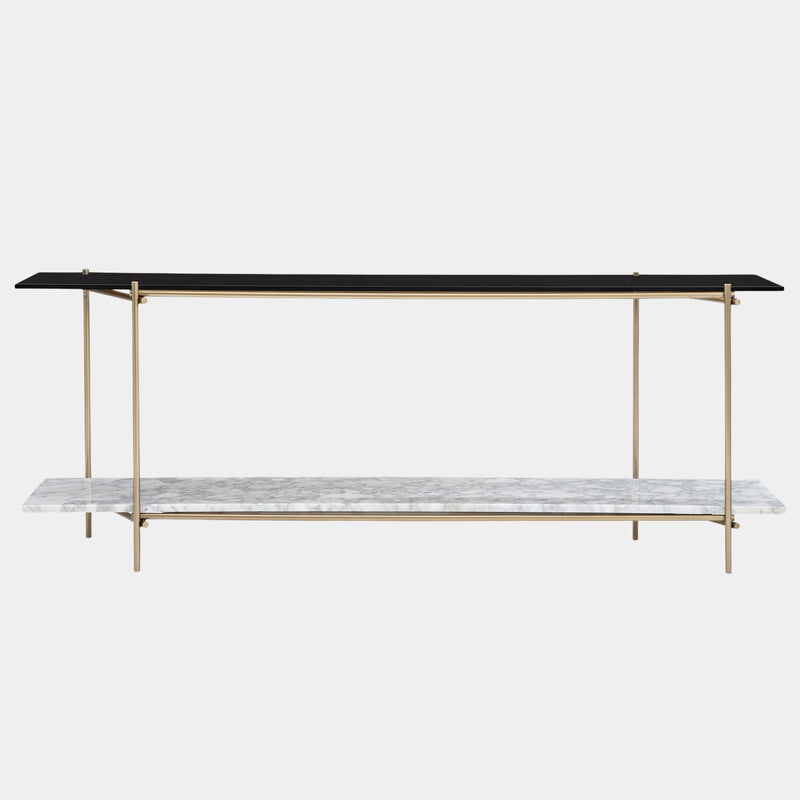 Coradia Glass, Marble & Bronze Console Table