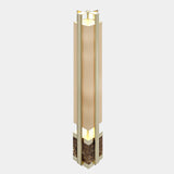 Custódio Gold-Plated Brass Floor Lamp with Marble Base