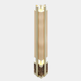 Custódio Gold-Plated Brass Floor Lamp with Marble Base