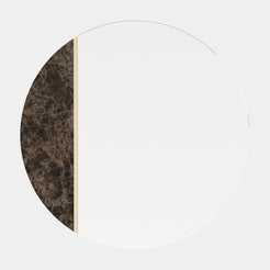 Dark Emperador Marble Circular Mirror
