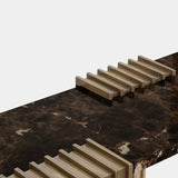 Del Mar Nero Marquina Marble Console Table