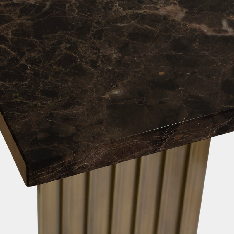 Del Mar Nero Marquina Marble Console Table