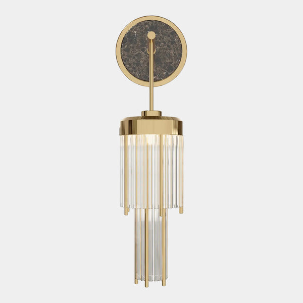 Demeter Marble, Crystal & Gold Plated Brass Wall Light