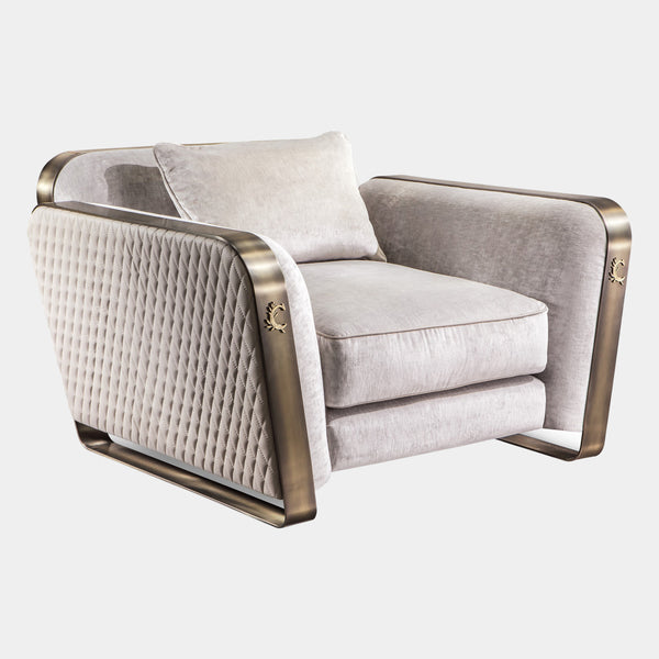 Diamond Stitched Luxury Italian Armchair