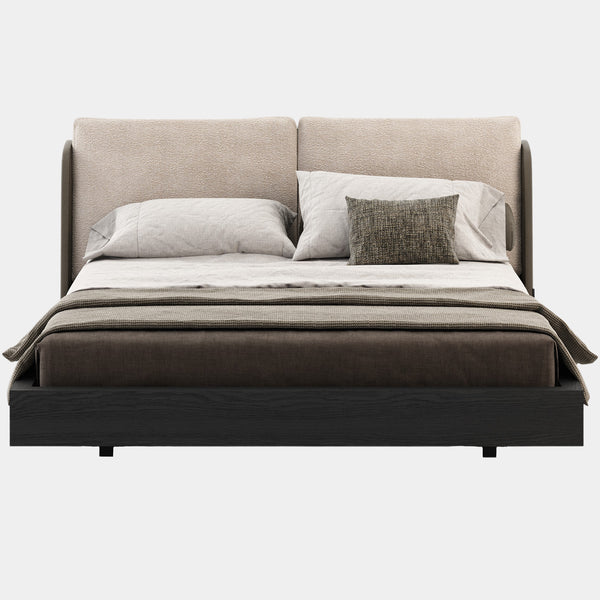 Elin Bed with Black Ash Matte Wooden Base