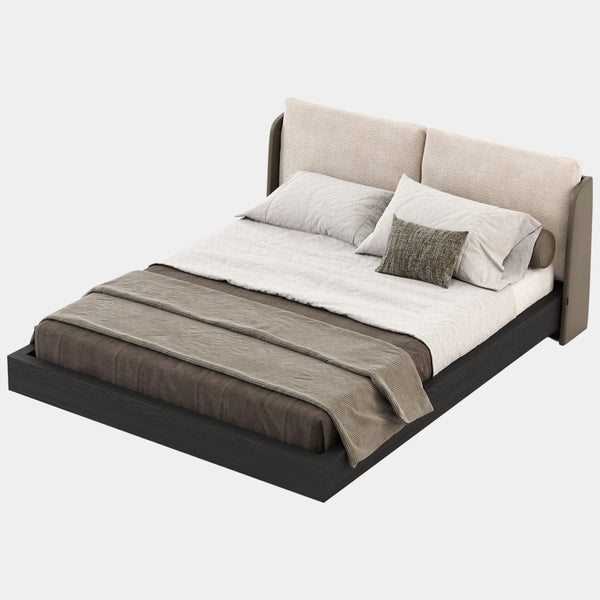 Elin Bed with Black Ash Matte Wooden Base