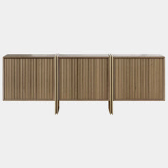 The Private Label Ripas Sideboard in Eucalyptus Veneer & Brushed Brass Sideboard