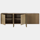 The Private Label Ripas Sideboard in Eucalyptus Veneer & Brushed Brass Sideboard