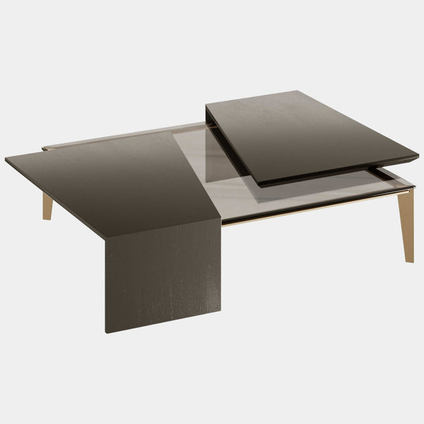 The Private Label Pawson Centre Table: Smoked Glass & Brass 