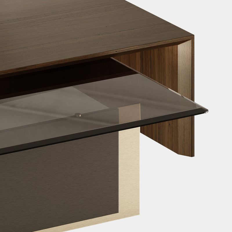 Fluid Walnut Luxury Centre Table Touched Interiors