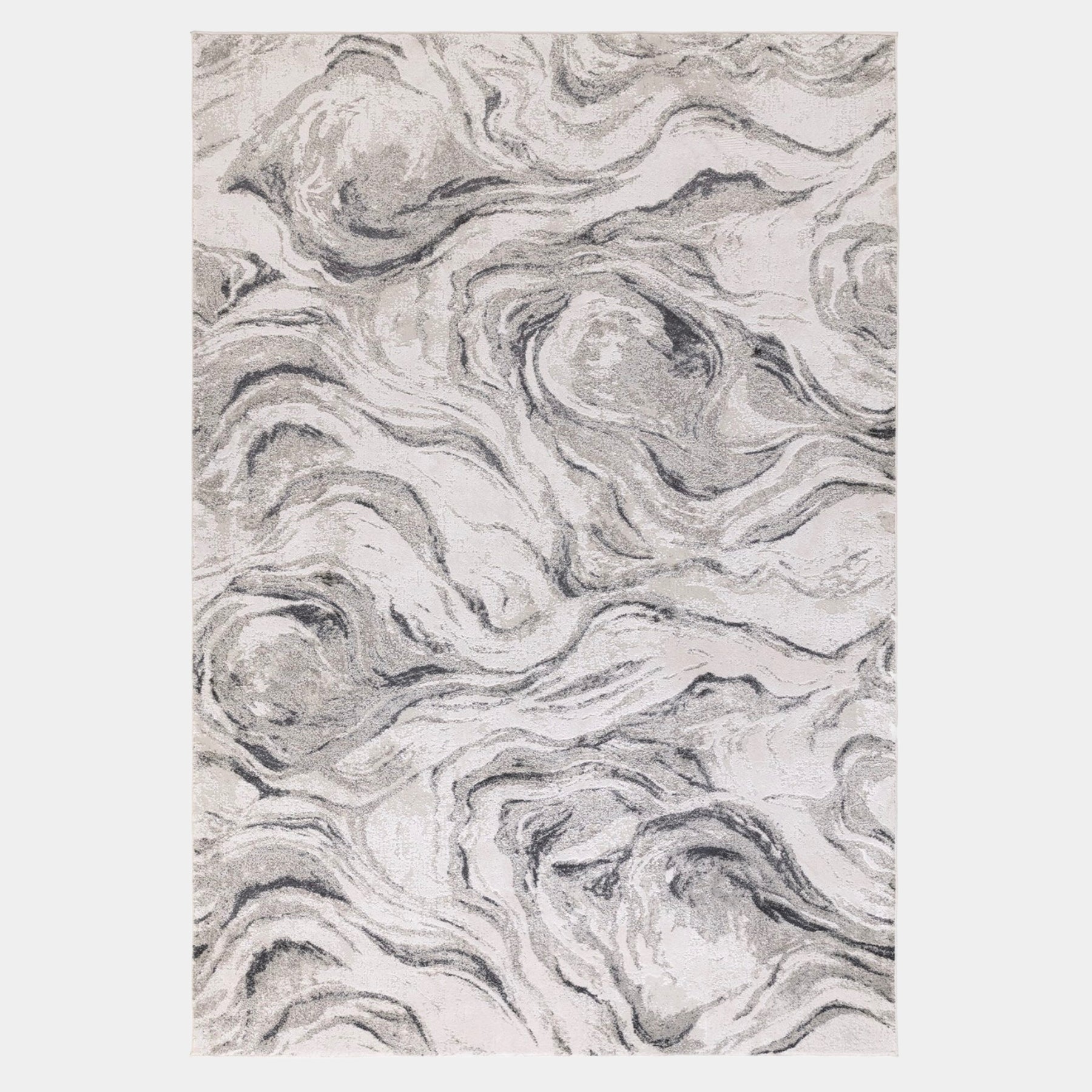 Garcia Rippled Nero Rug | Touched Interiors