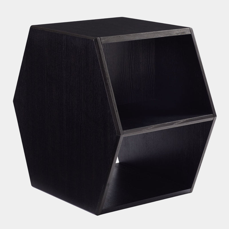 Giorgio Black Stained Ash Luxury Side Table