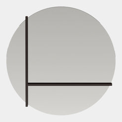 Giuliano Circular Mirror with Nickel Frame