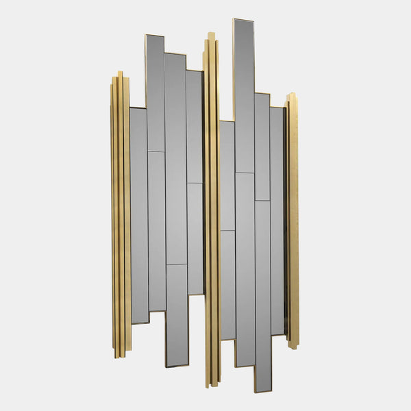 Gold Plated Brass Luxury City Mirror