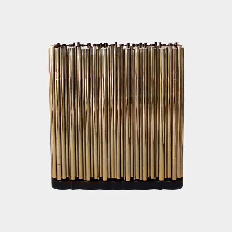 Gold Plated Brass Bedside Table