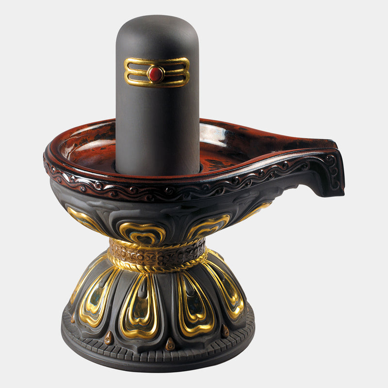 Golden Luster Lingam Figurine