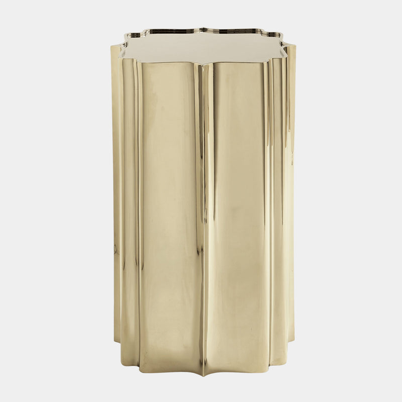 Golden Metal Reflective Luxury Side Table