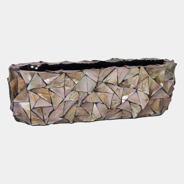 Gosrottie Brown Rectangular Seashell Bowl