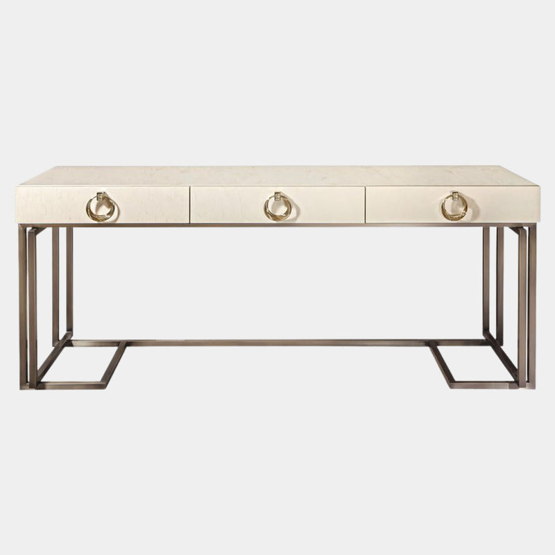 Gracia Brushed Bronze Console Table