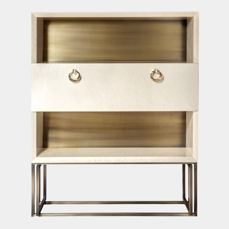 Gracia Italian Cabinet with Golden Detailing