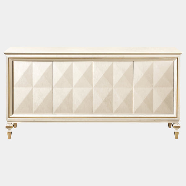 Mother-of-Pearl Luxury Diamond 4-Door Sideboard