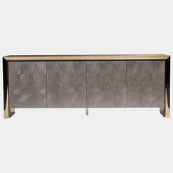 Hamilton luxury cabinet in wood and stainless steel by Alessandro La Spada.