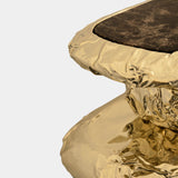 Hammered Crushed Brass Luxury Console
