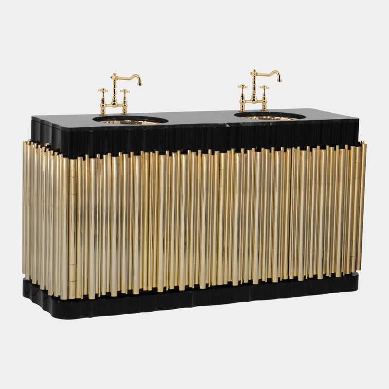 Harmony Twin Sink Gold Plated Washbasin