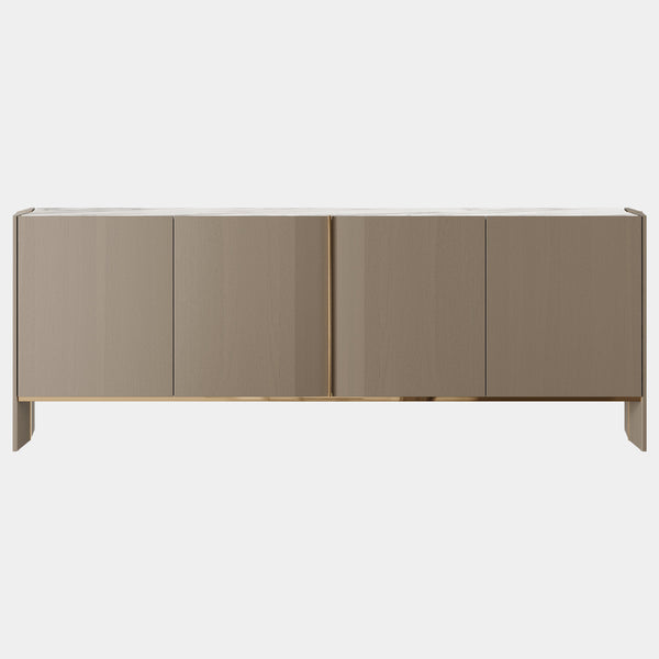 Harpa Modern Sideboard With Oak Veneer & Brass Details