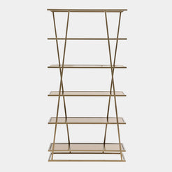 Harper Brown Tinted Glass Shelving Unit