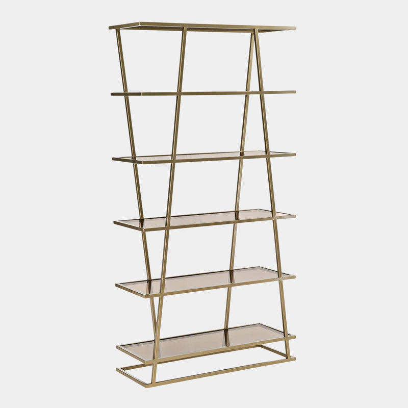 Harper Brown Tinted Glass Shelving Unit