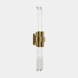 Luxury Gold & Crystal Wall Sconce - Celeste with Ribbed Design