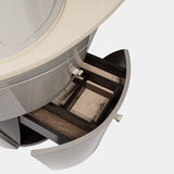 Customizable Lacquer Finish Makeup Station: Visionnaire's Jet Plane Makeup Station allows for personalization. Choose from a variety of lacquer finishes to create a vanity that seamlessly integrates with your existing décor.