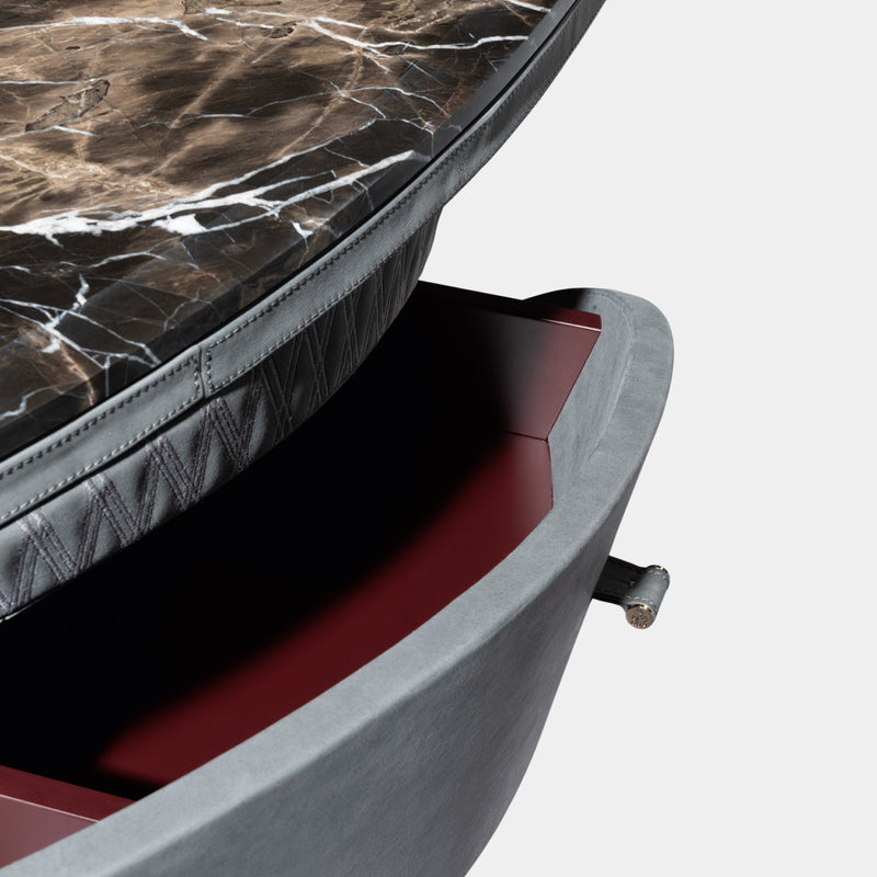 Caffè Amaro Marble Top Desk: The Visionnaire Jet Plane Desk is offered with a stunning Caffè Amaro marble top, adding a touch of timeless elegance to your home office.