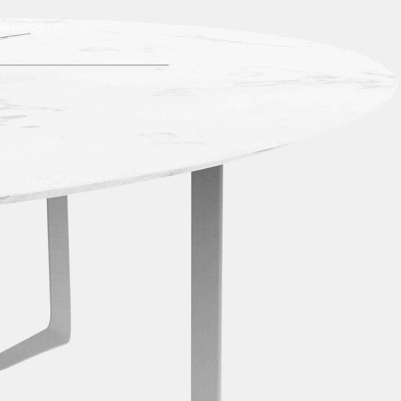 Nero Circular Marble Outdoor Dining Table