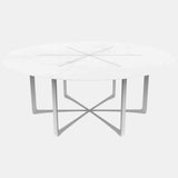 Nero Circular Marble Outdoor Dining Table