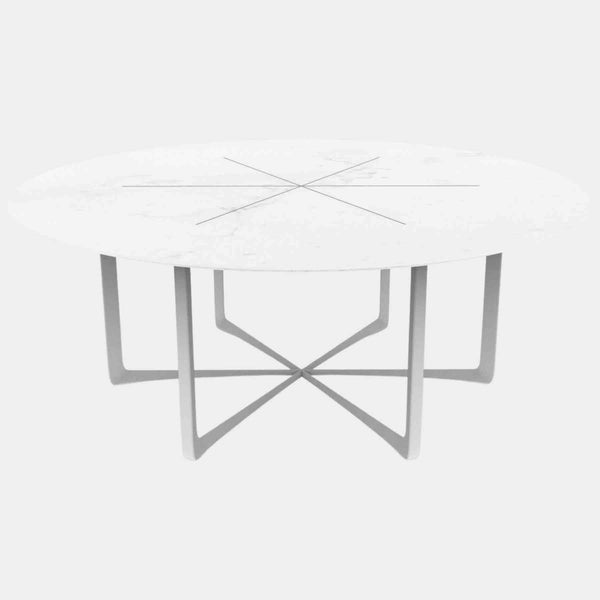 Nero Circular Marble Outdoor Dining Table