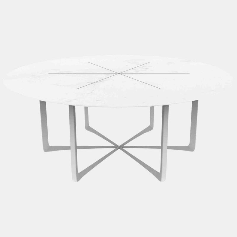 Nero Circular Marble Outdoor Dining Table