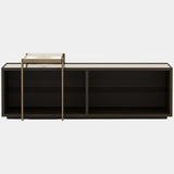 Kensington Low Console Table with Bronze Glass Top