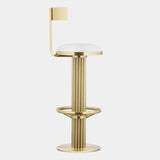 Lavigne Polished Brass Luxury Bar Chair