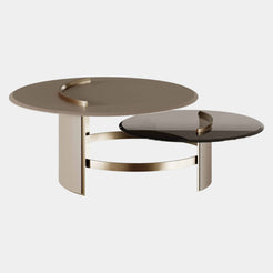 The Private Label Norman Centre Table with Aged Smoked Glass Top