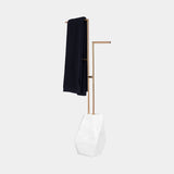 Lucia Golden Towel Rack with Marble Base